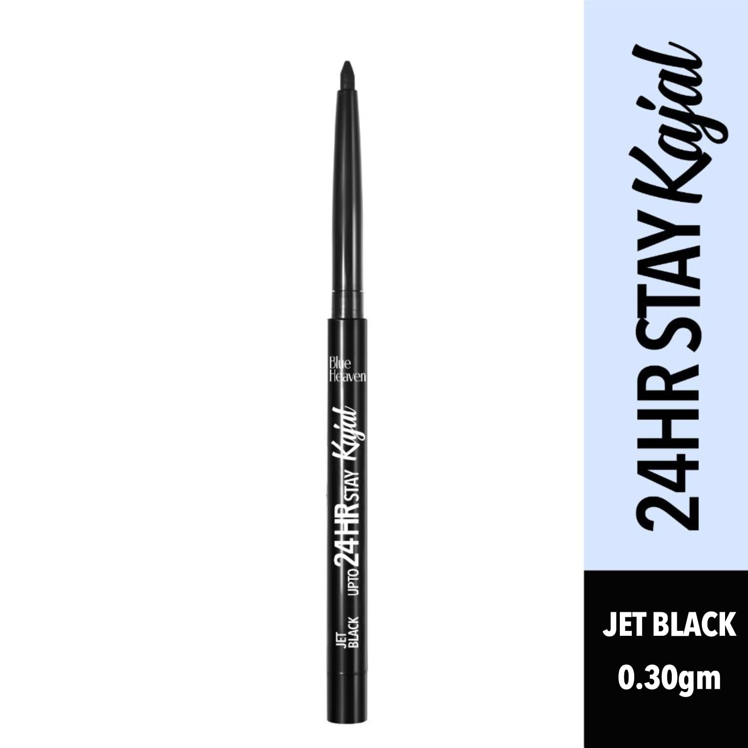 Blue Heaven 24HR Stay Kajal | Jet Black for Women | Smudge Proof Long Lasting | Eye Makeup Kajal Pencil | 0.30g - View 5 of 5