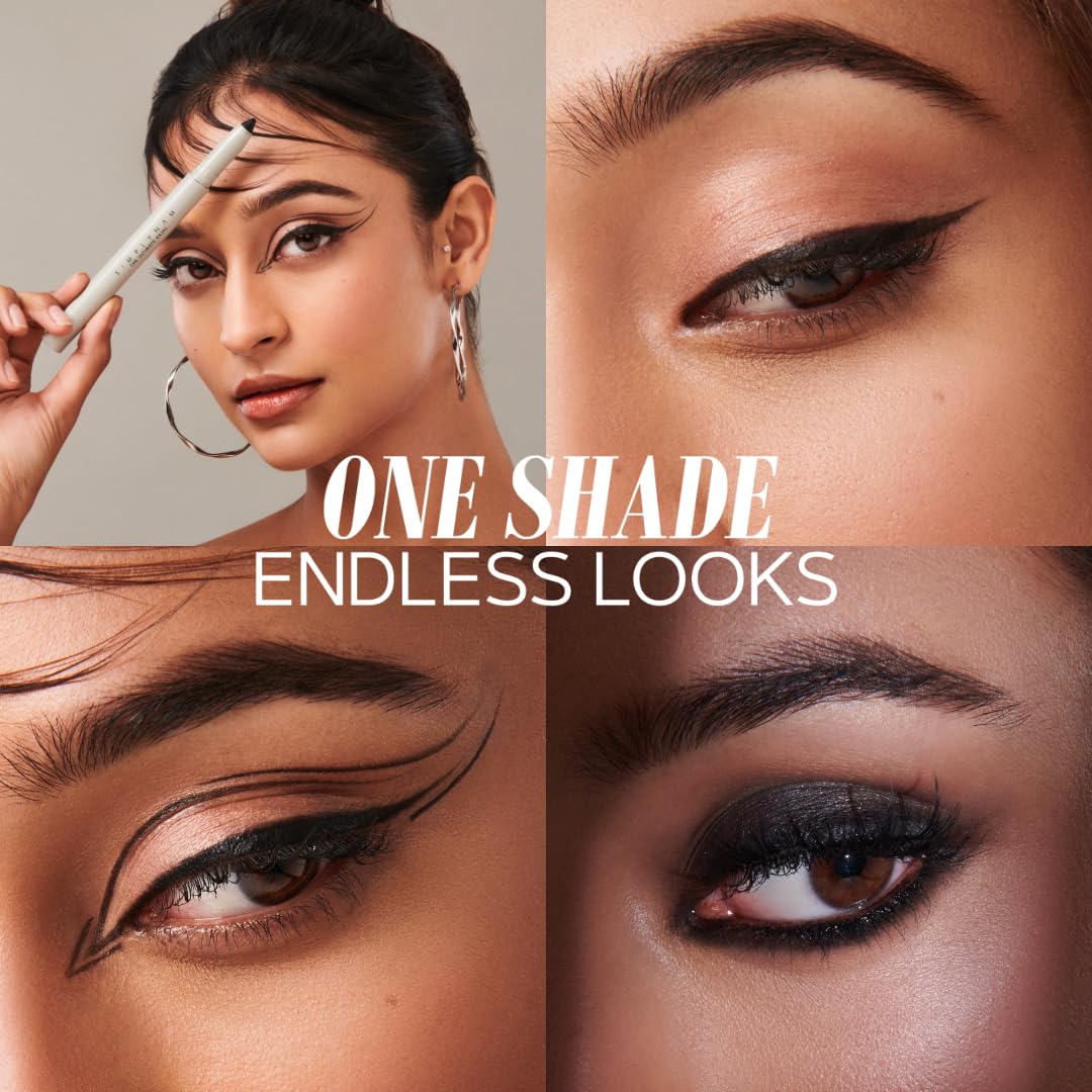 SIMPLYNAM Ultimate Kajal – Ink Black | 1 Stroke Intense Color Payoff | Water & Sweat-Resistant | Long-Lasting & Smudge-Proof | Safe for Sensitive Eyes | 7X More Product | In-Built Sharpener & Smudger - View 4 of 7