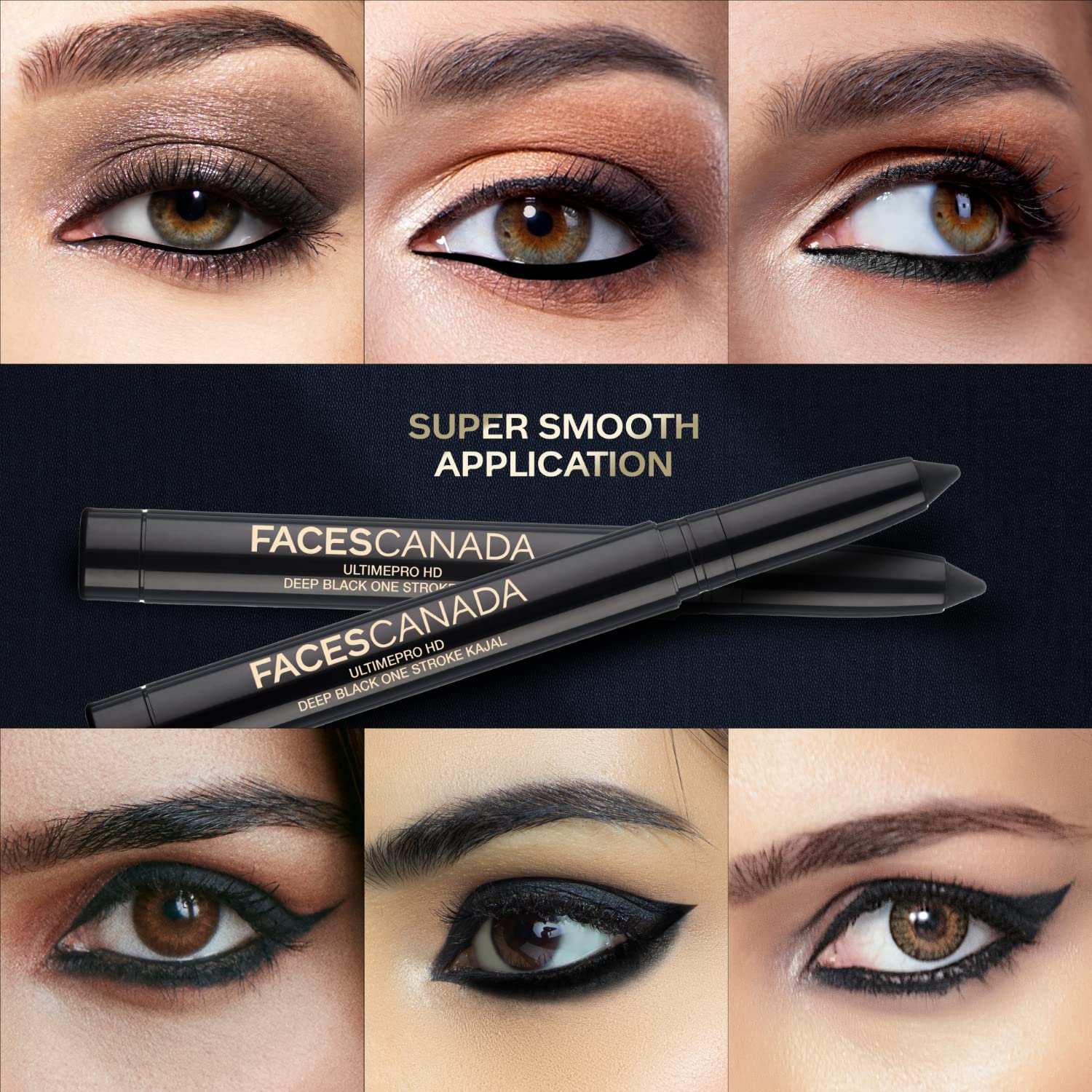 Faces Canada UltimePro HD Deep Black One Stroke Kajal 1.4g - View 2 of 6