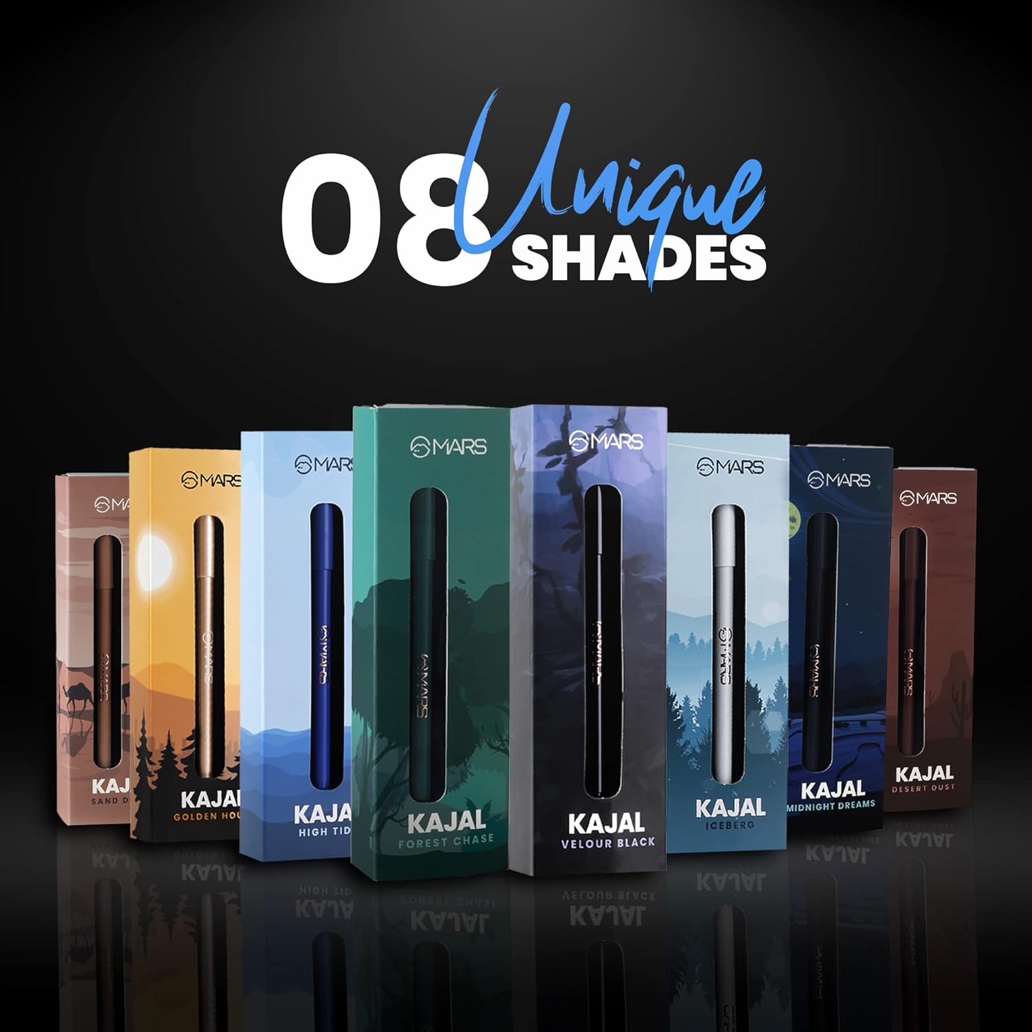 MARS Won't smudge Won't budge Smooth Glide Matte Kajal | Long Stay & Water Proof (1.4g) (03-Velour Black) - View 2 of 5