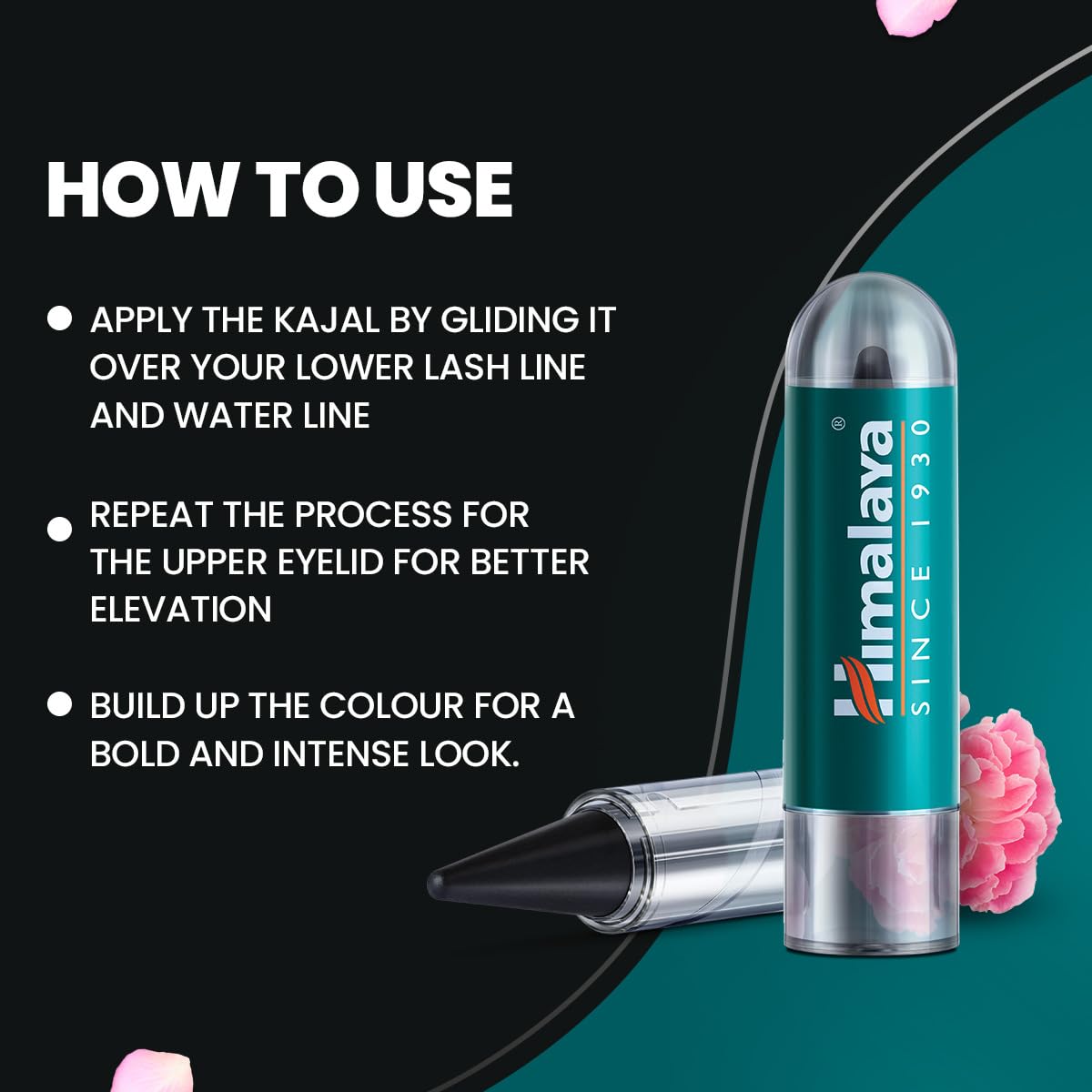 Himalaya Herbals Pencil Kajal Opaque Finish, Black, 2.7G - View 3 of 6
