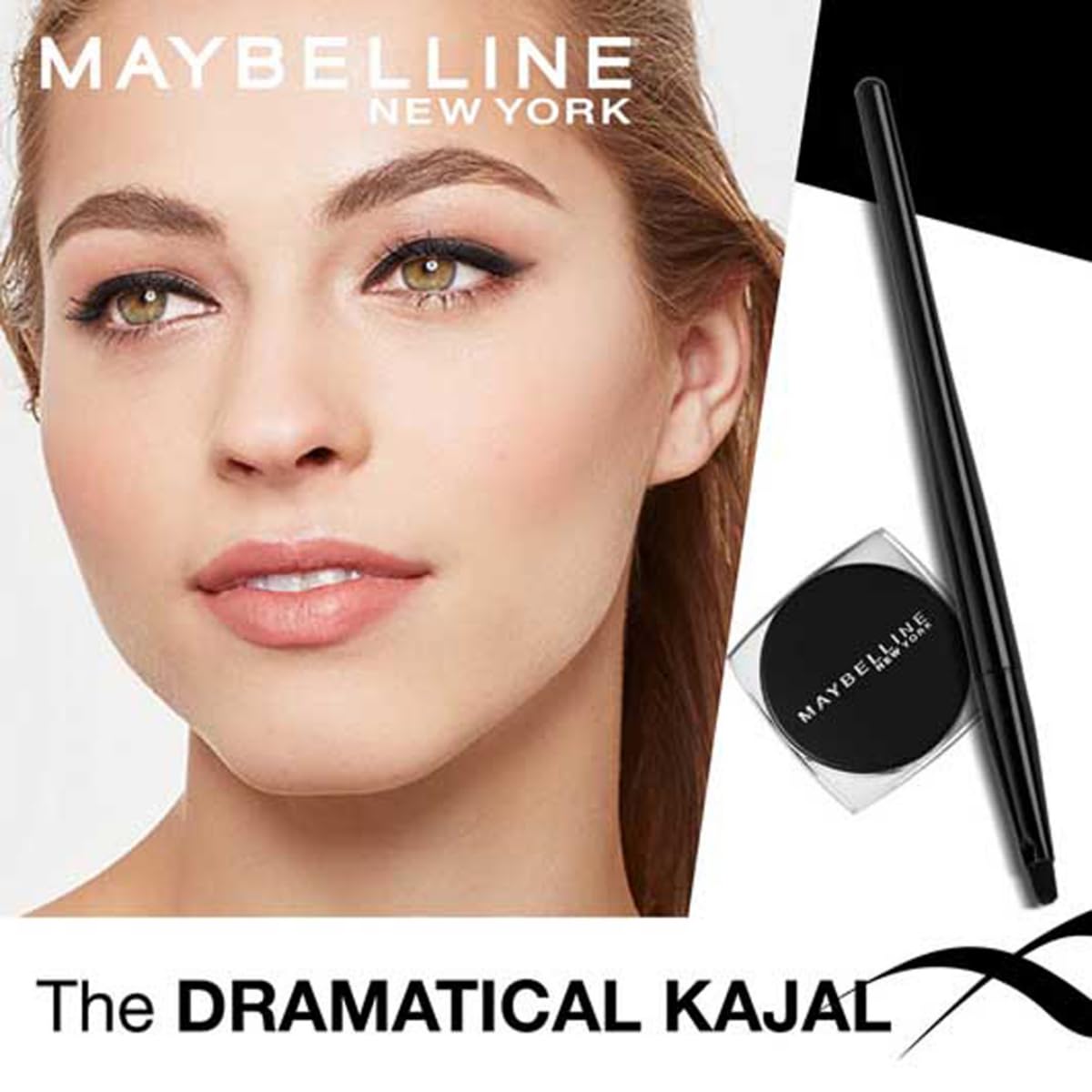 Maybelline New York Glossy Eyeliner, Intense Colour, Long-Lasting, 36Hr Wear, Lasting Drama Gel Eyeliner, Black 2.5GM - View 2 of 5