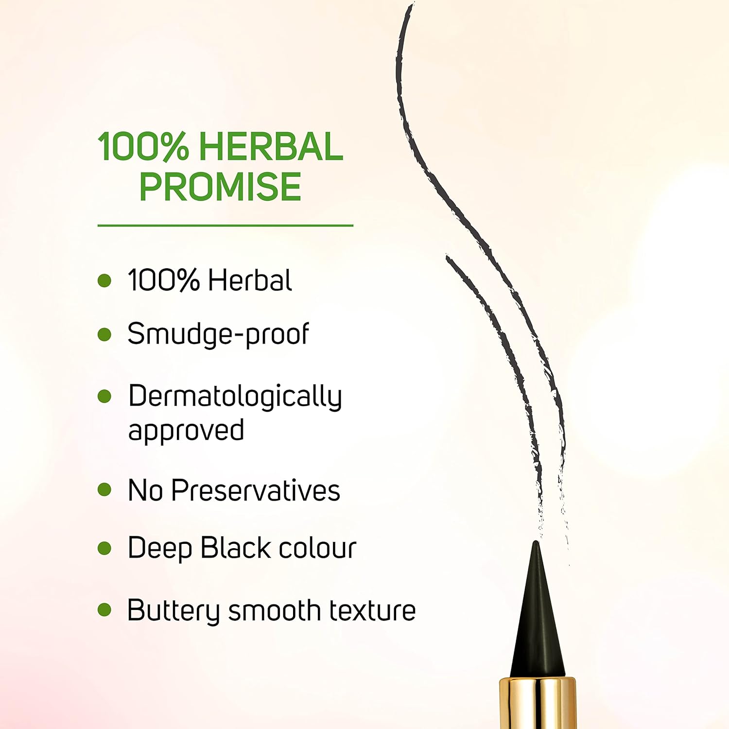 Farmherbs 100% Herbal All Natural Baby Kajal Stick - Certified Lead-free, Irritation-free, Premium Olive Wax with Pure Organic Marigold, Smudgeproof, Preservative-free, Synthetic Chemical-free, from Renowned Eyecare Institute, 100% Safe Kajal for Newborn Baby - View 4 of 5