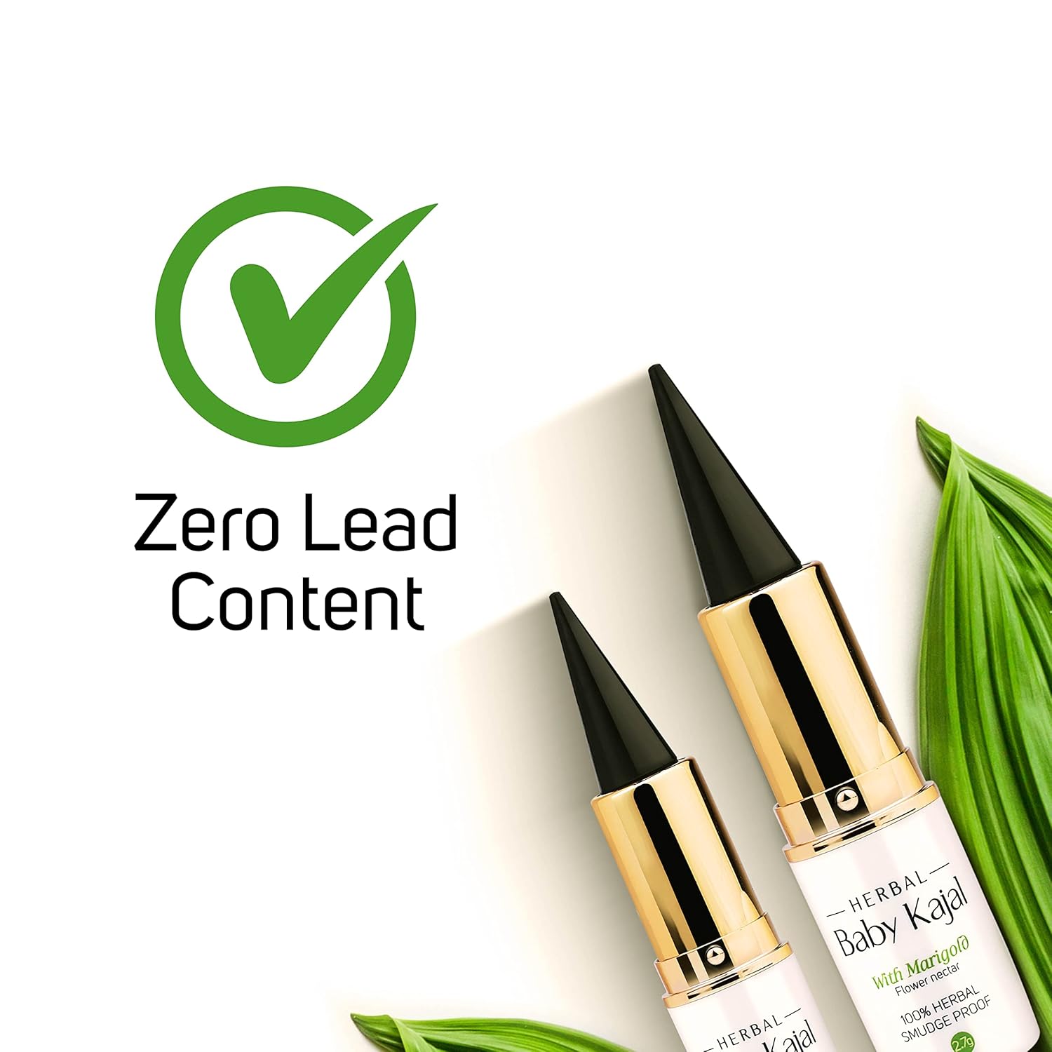 Farmherbs 100% Herbal All Natural Baby Kajal Stick - Certified Lead-free, Irritation-free, Premium Olive Wax with Pure Organic Marigold, Smudgeproof, Preservative-free, Synthetic Chemical-free, from Renowned Eyecare Institute, 100% Safe Kajal for Newborn Baby - View 5 of 5