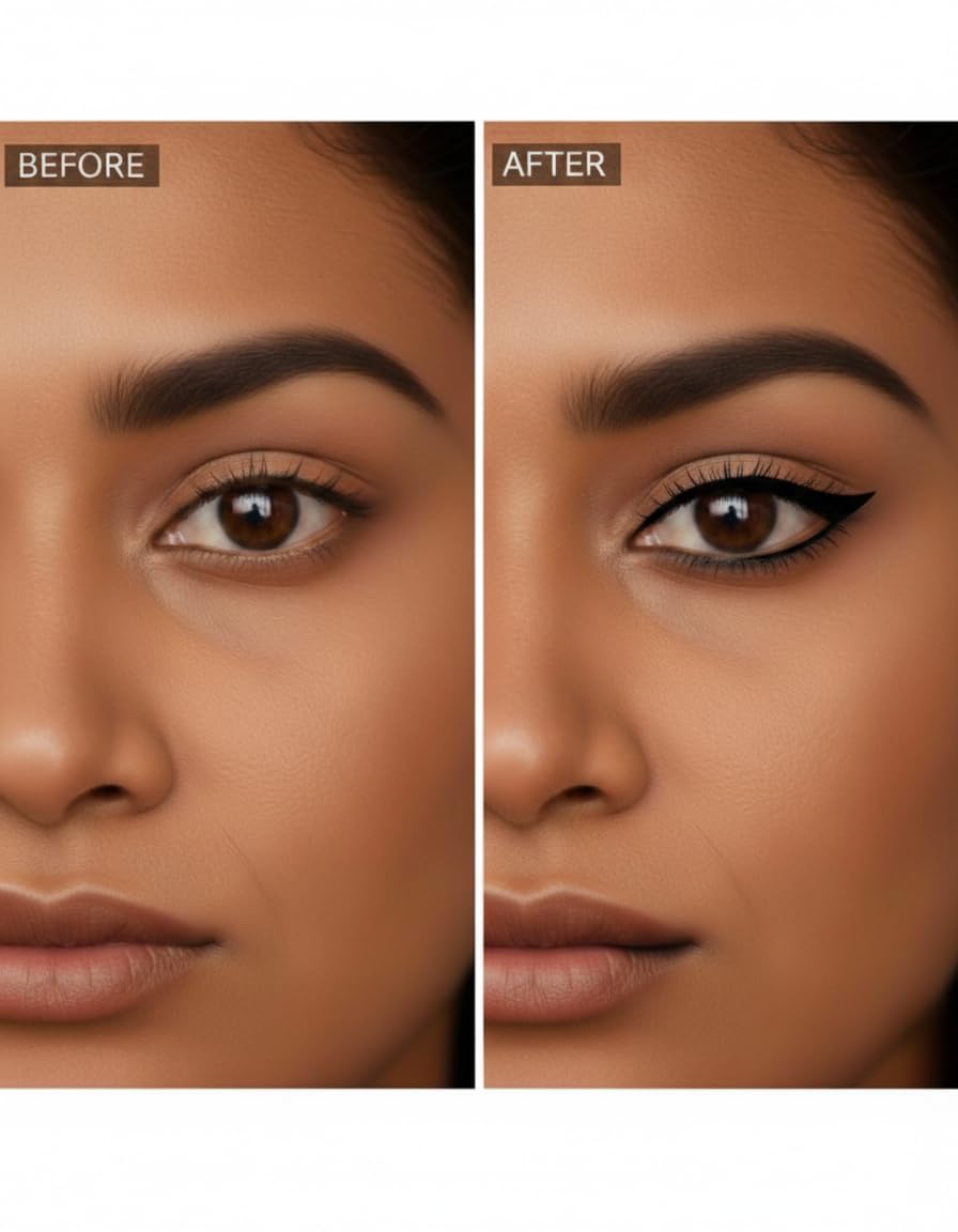 BOBI 24-Hour Kajal with Sharpener | Long-Lasting, Smudge-Proof, Matte Finish, Waterproof, Intense Black Bold Look Kohl Pencil | No Fade Texture | Deep Pigment for Eye Makeup | Infused with Vitamin E | 1.5g - View 6 of 7