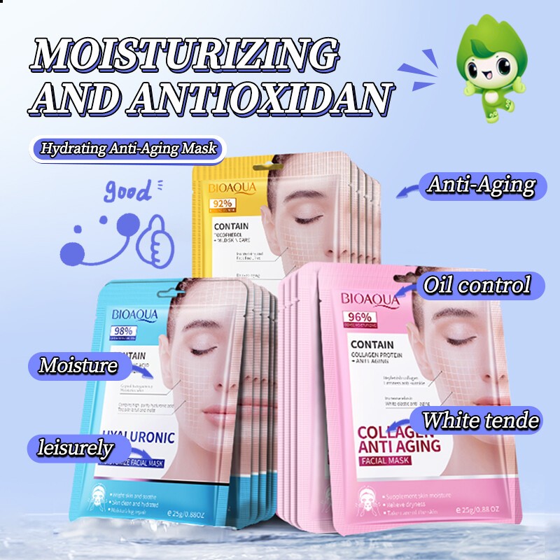 BIOAQUA Hyaluronic Acid Retinol Collagen Anti-Oxidant Anti-Aging Facial Mask Moisturizing Mask-Retinol*5PCS(FROM MALAYSIA) - View 4 of 4