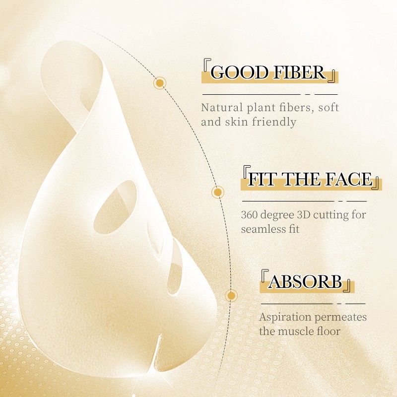 ROREC SADOER  24K Gold Ampoule Serum Facial Mask Moisturizing Hydrating Brightening Mask - View 3 of 4