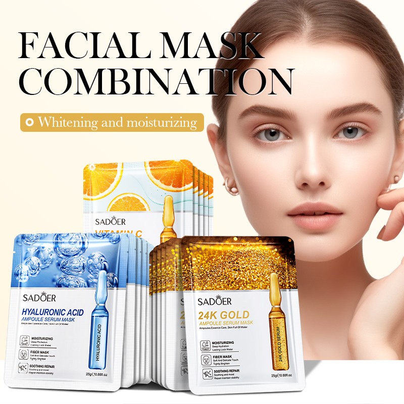 ROREC SADOER  24K Gold Ampoule Serum Facial Mask Moisturizing Hydrating Brightening Mask - View 4 of 4