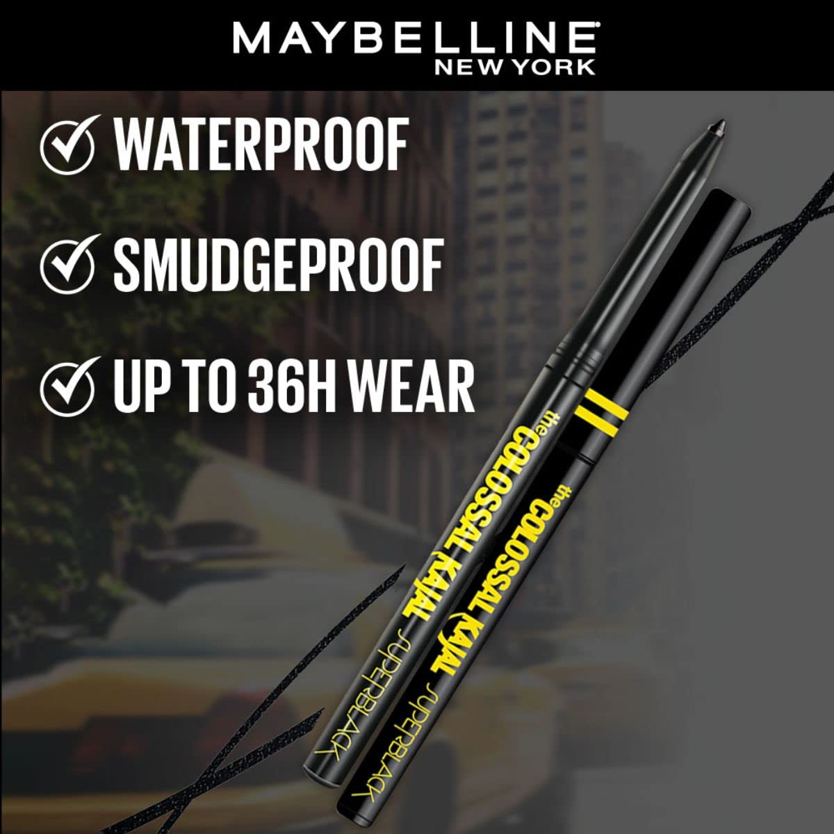 Maybelline New York Matte Kajal Cream, Super Black, Intense Colour, Sharp Definition, Long-Lasting, Colossal Kajal, 0.35G - View 4 of 6
