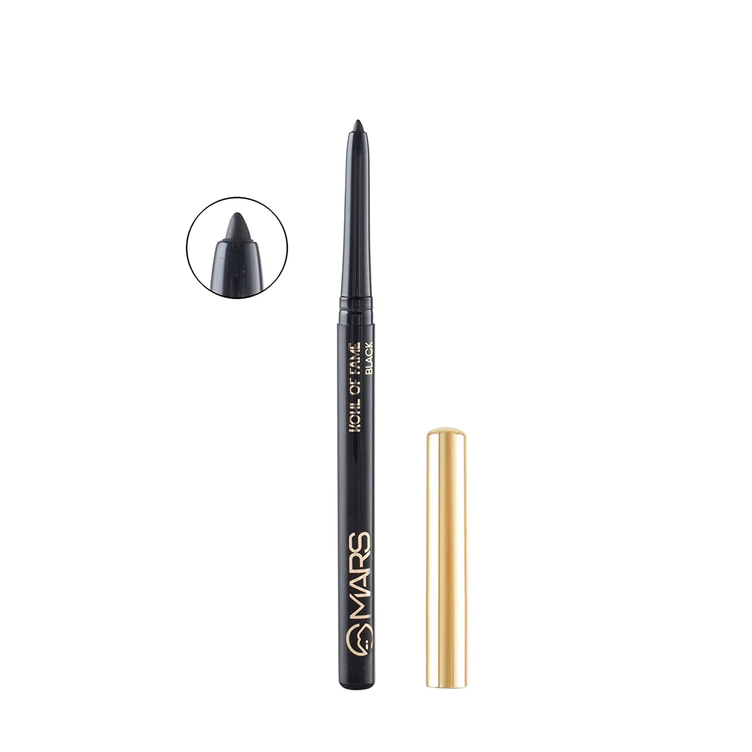 MARS Kohl of Fame Up to 12 Hours Stay Retractable Kajal | Smudgeproof and Waterproof | Long Lasting (0.35g) (Black) - View 5 of 5