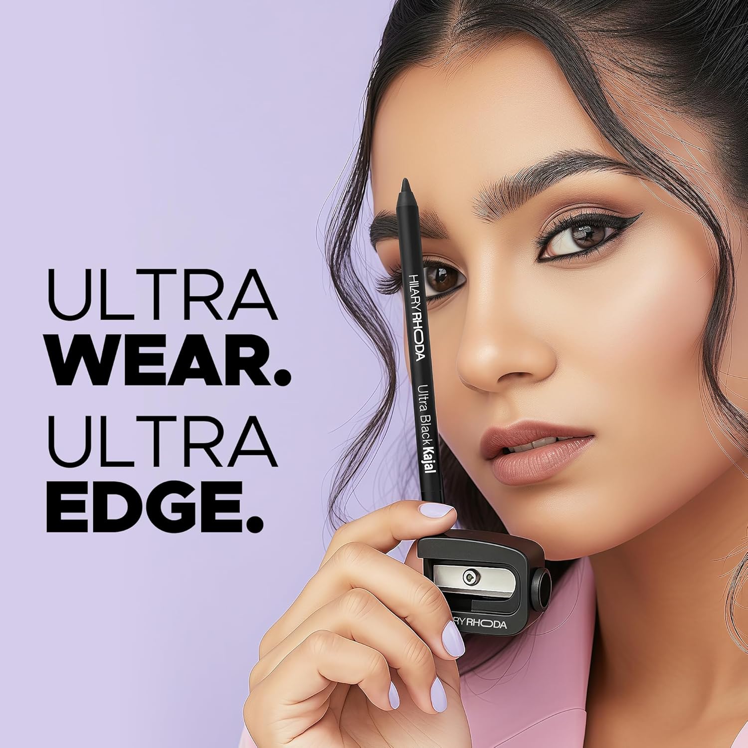 Hilary Rhoda Ultra Black Kajal With Sharpener | 18-Hour Stay | Smudge-Proof & Waterproof Black Kajal for Women | Suitable for Sensitive eyes - 1.2g - View 3 of 6