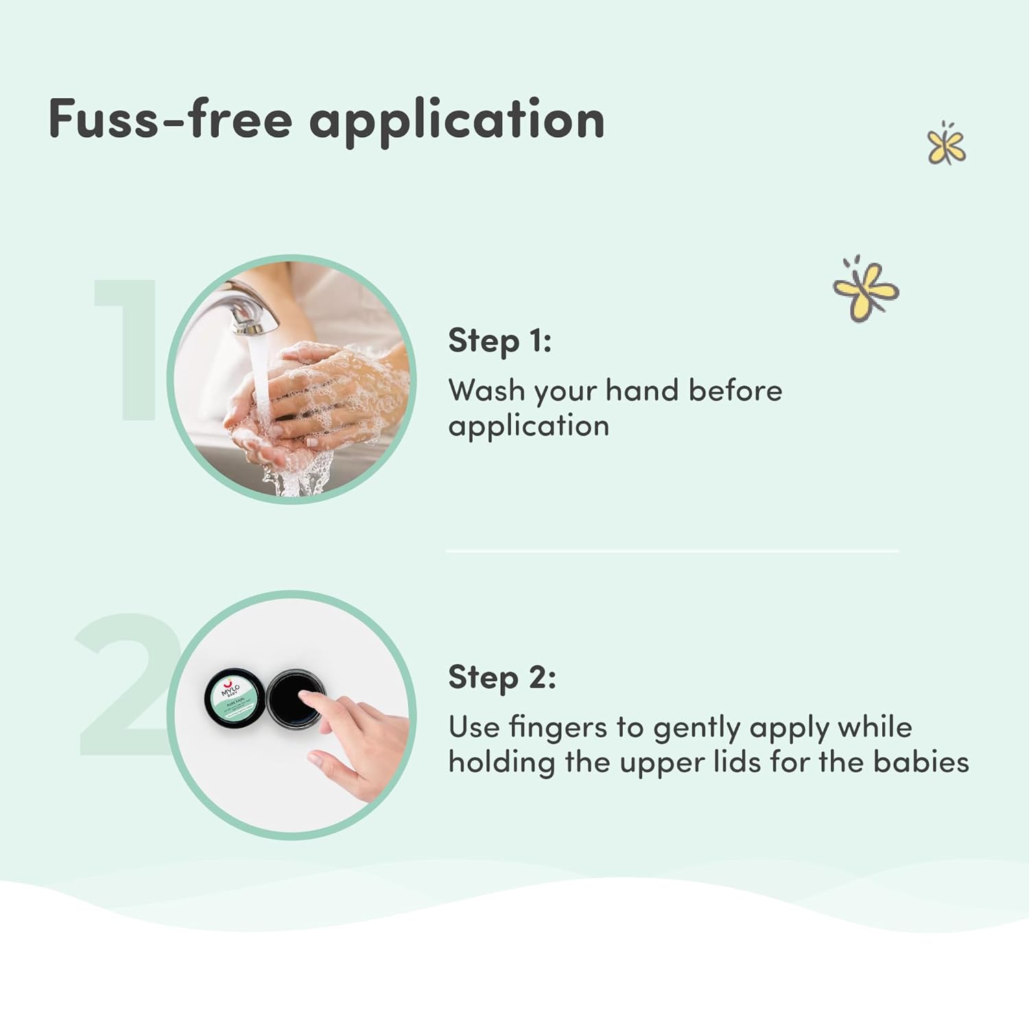 Mylo Baby Pure Kajal 5gm | Dermatologically Tested | 100% Natural with Pure Desi Ghee | SmudgeProof | Long Lasting | Water-Resistant | Soothes Dry Eyes - View 3 of 6