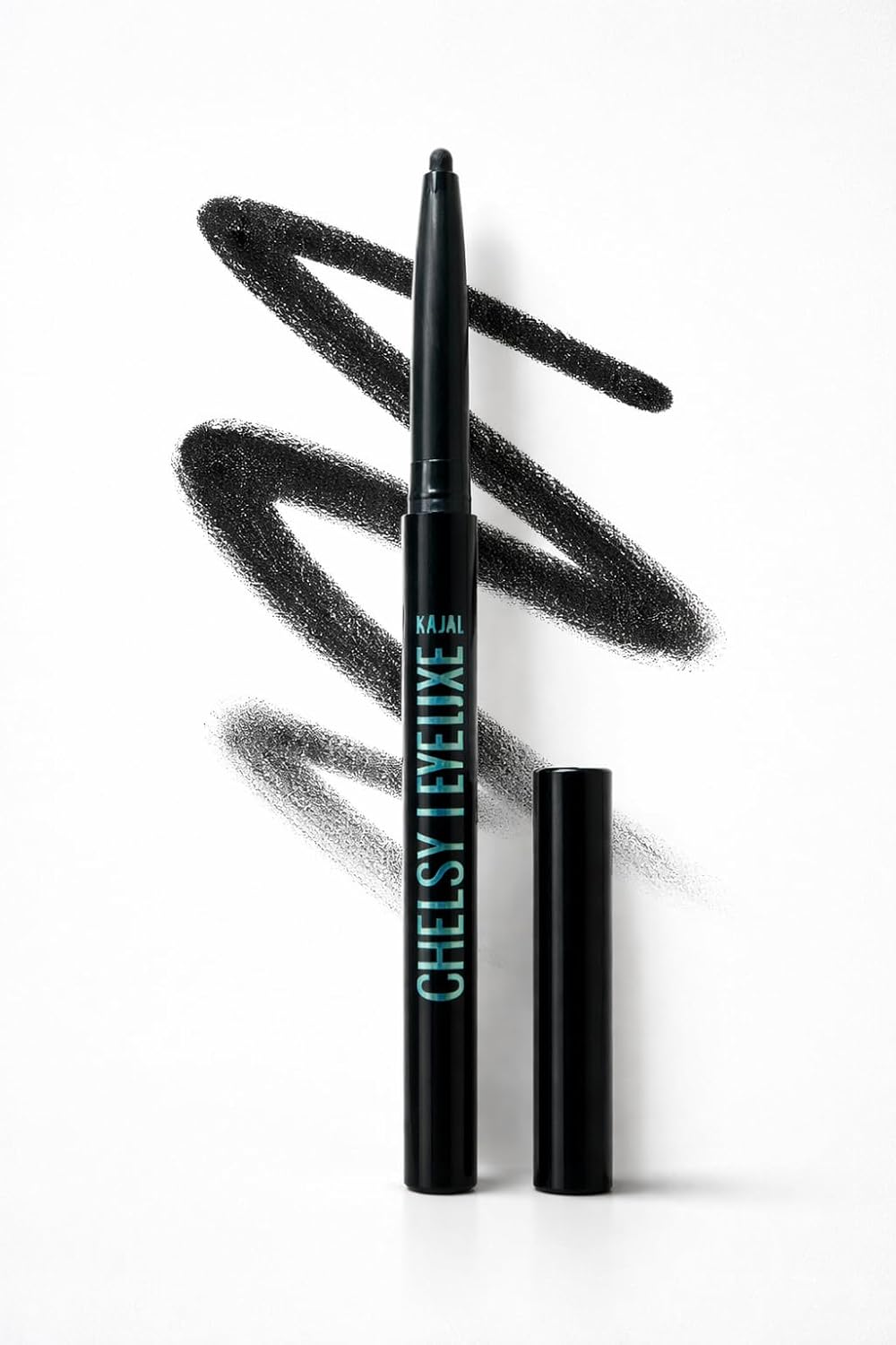 Chelsy Eyeluxe Kajal – 24HR Waterproof & Smudge-Proof, Intense Matte Black, Smooth Glide, Vegan & Cruelty-Free | For Women & Girls - View 2 of 8