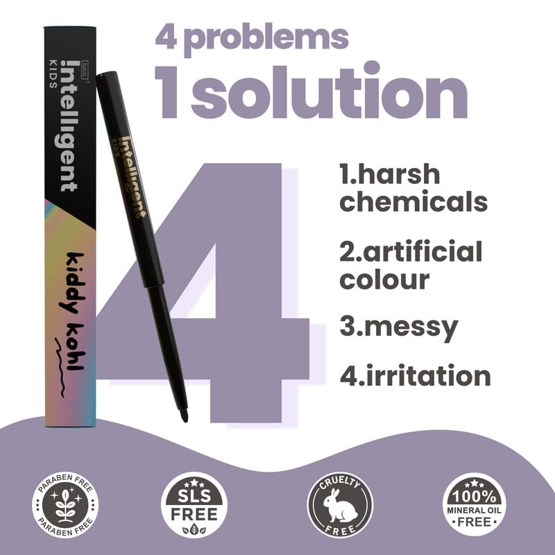 TuCo Kids Matte Kajal With Castor Oil & Almond | Safe Kajal For Babies | Water-Proof, Preservative-Free & 100% Lead-Free | No Added Harmful Chemicals, Black | Pack of 2 - View 4 of 5