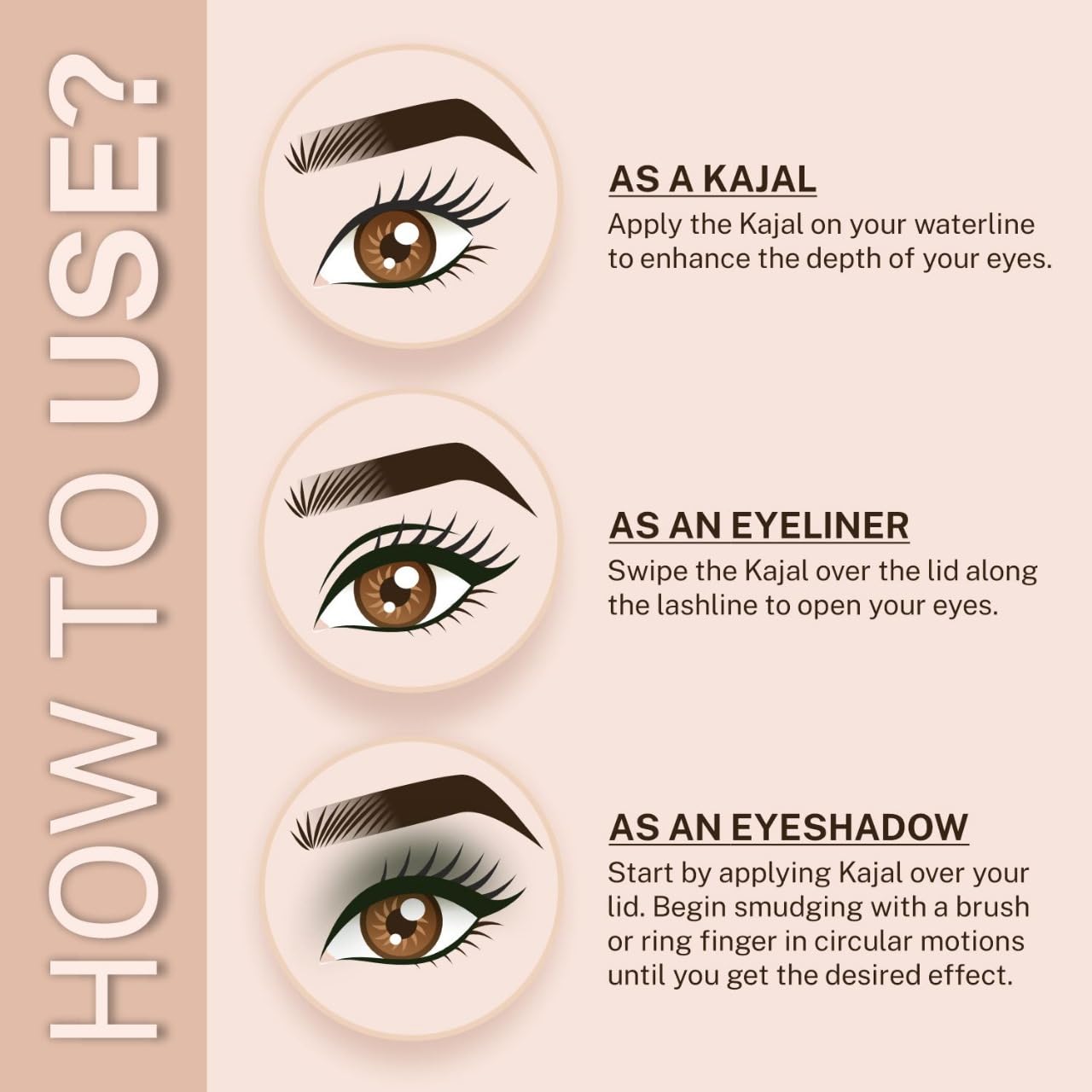 JustGold Butter Kohl Kajal Pencil Smudgeproof Waterproof and long lasting One Swipe Application Fadeproof Deep Matte Finish Enriched With Vitamin E & B5 (Sky) - View 3 of 4