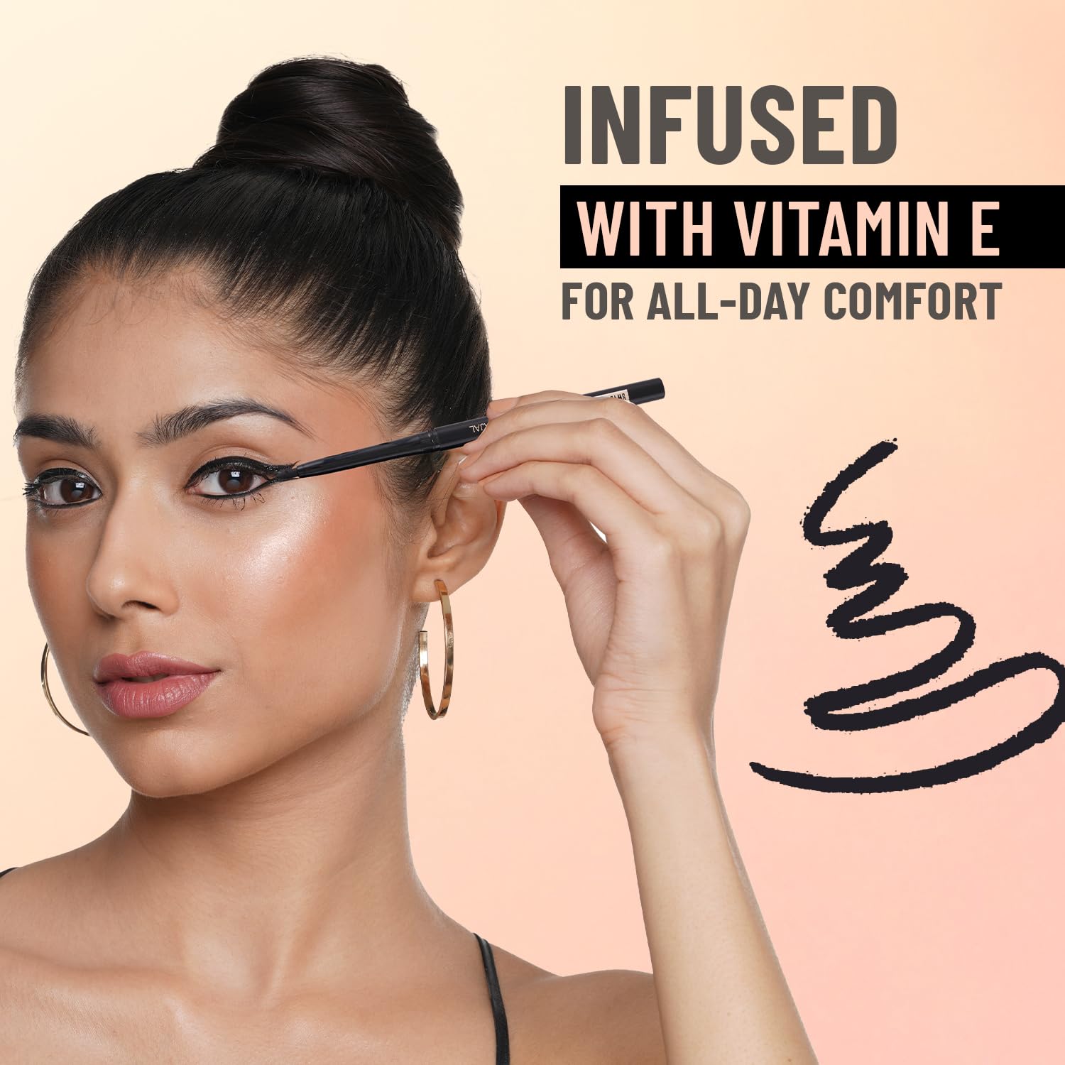 SWISS BEAUTY You & Eye Power Black Pencil Kajal | Waterproof & Smudge-Proof | 24 Hour Stay | Matte Finish Black Kajal | 0.30gm - View 3 of 6