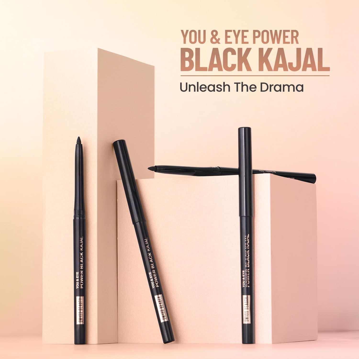SWISS BEAUTY You & Eye Power Black Pencil Kajal | Waterproof & Smudge-Proof | 24 Hour Stay | Matte Finish Black Kajal | 0.30gm - View 6 of 6