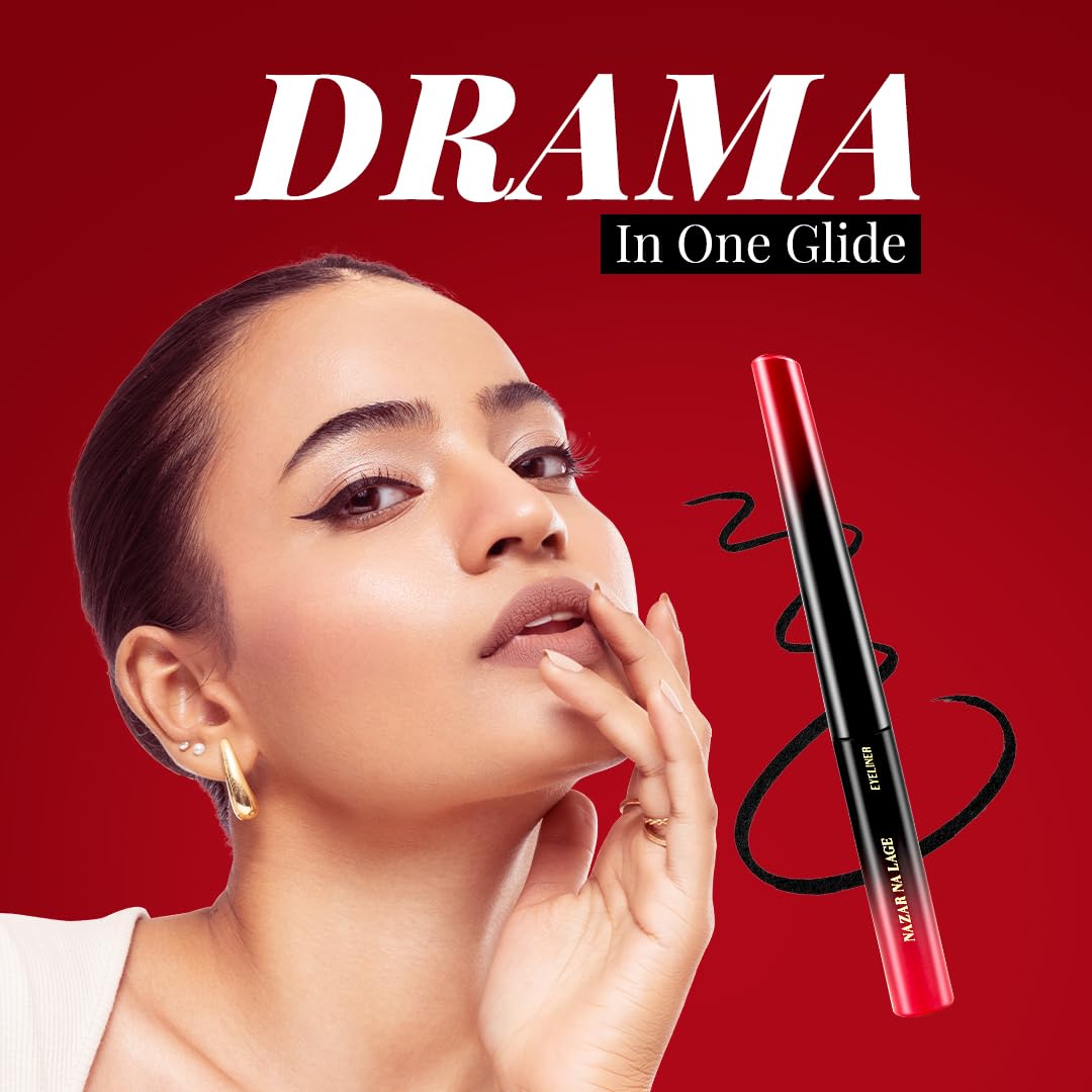 LoveChild Masaba Liquid Eyeliner (Black), Waterproof Smudge-Proof Eyeliner with HD Gloss Finish, Quick Drying Eye Liner and Long Lasting Eye Makeup for Comfortable Wear, 3ml - View 7 of 7