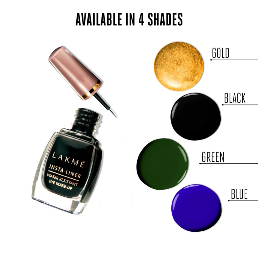 Lakme Ultimate Glam Eye Liner, Semi Matte, Quick drying, Water resistant & Smudgeproof Eye Liner, Black, 9ml - View 2 of 5
