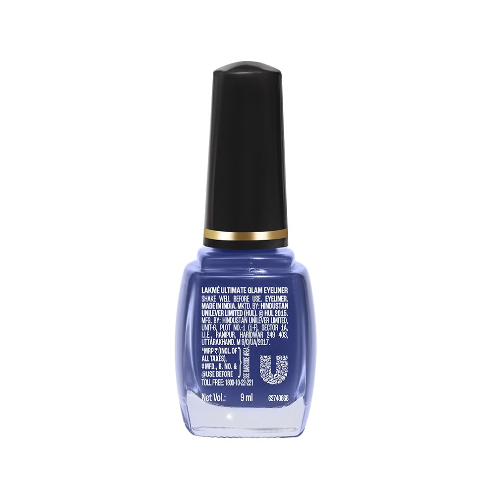 Lakme Ultimate Glam Eye Liner, Semi Matte, Quick drying, Water resistant & Smudgeproof Eye Liner, Blue, 9ml - View 6 of 6