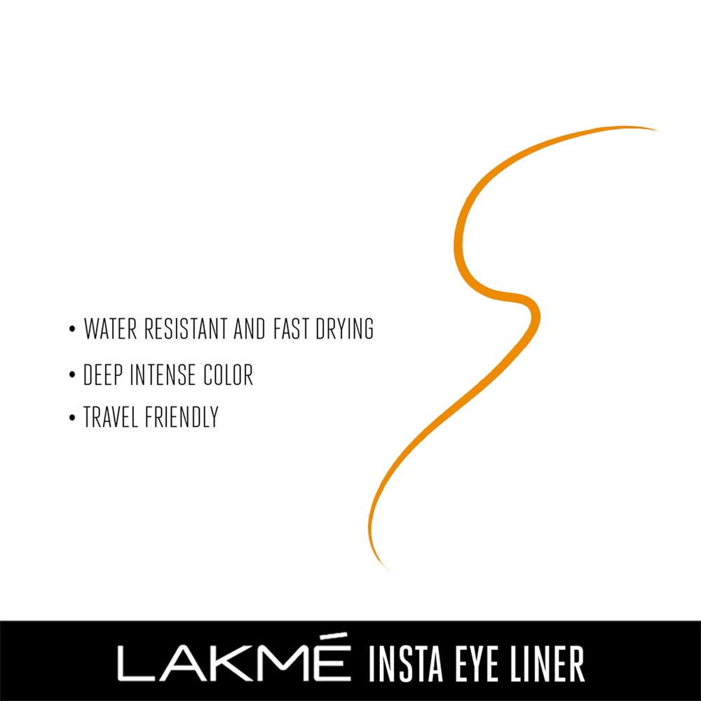 Lakme Ultimate Glam Eye Liner, Semi Matte, Quick drying, Water resistant & Smudgeproof Eye Liner, Golden, 9ml - View 3 of 5