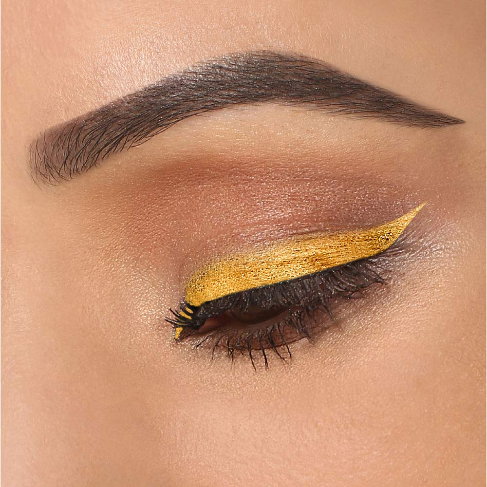 Lakme Ultimate Glam Eye Liner, Semi Matte, Quick drying, Water resistant & Smudgeproof Eye Liner, Golden, 9ml - View 4 of 5