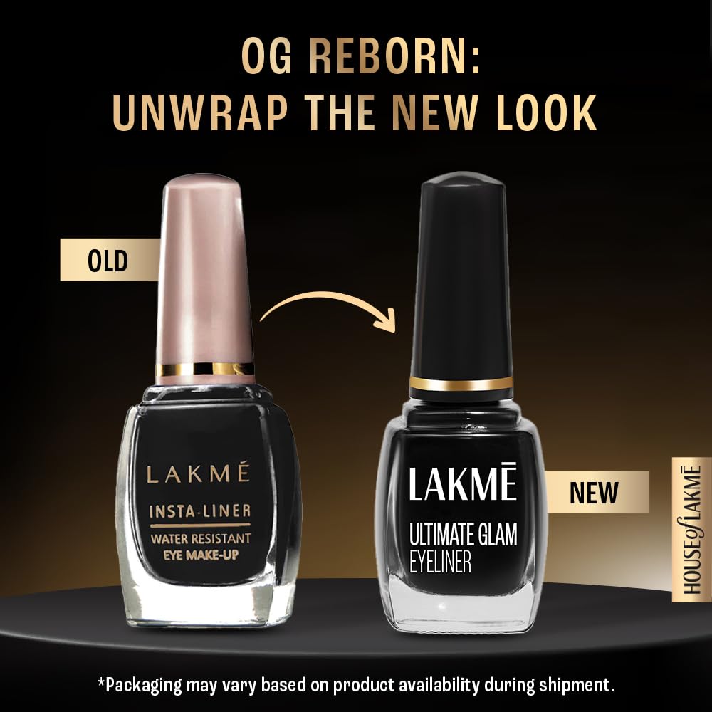 Lakme Ultimate Glam Eye Liner, Semi Matte, Quick drying, Water resistant & Smudgeproof Eye Liner, Golden, 9ml - View 5 of 5