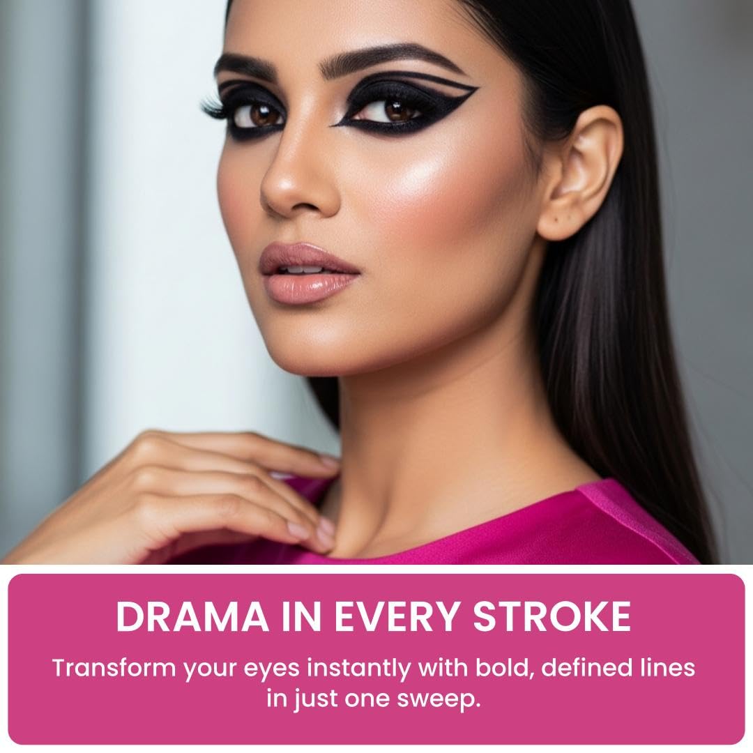 Elle 18 Water Resistant Black Out Eye Liner|| Black|| 5 ml - View 2 of 4