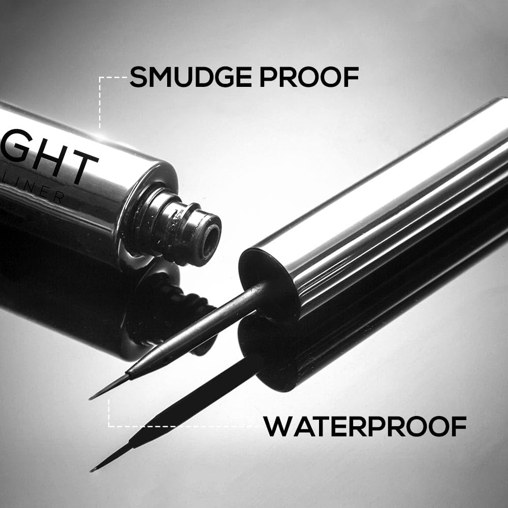 RENEE Midnight Matte Eyeliner, Darkest Black, Long Lasting, Smudge-Proof & Waterproof Formula, One-Swipe-Application with Intense Pigment, Enriched with Vitamin E, Camomile & Aloe Vera, 2.5ml - View 5 of 6