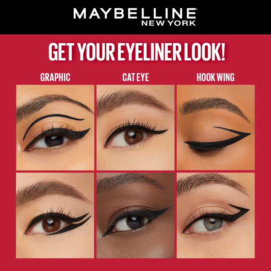 Maybelline New York 48-Hour Dip In Tattoo Eye Liner - Black, Smudge-proof and Heat Resistance, Waterproof Eyeliner. Maybelline 2x Hyper-condensed Carbon Black Eyeliner | 2.1 ml - View 2 of 6