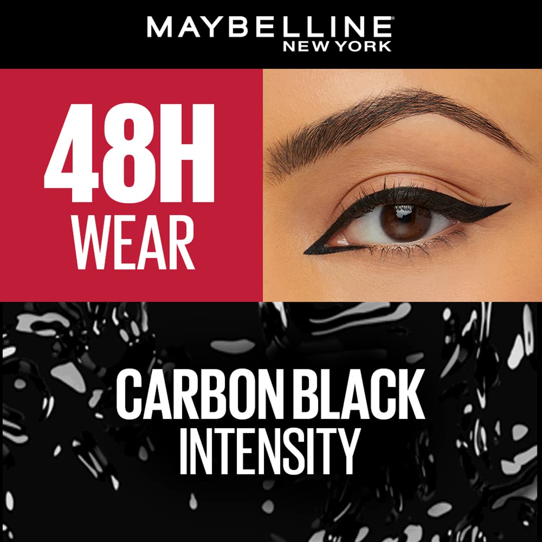 Maybelline New York 48-Hour Dip In Tattoo Eye Liner - Black, Smudge-proof and Heat Resistance, Waterproof Eyeliner. Maybelline 2x Hyper-condensed Carbon Black Eyeliner | 2.1 ml - View 6 of 6