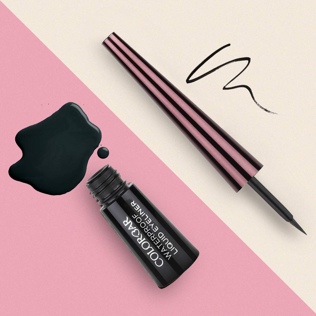 Colorbar Waterproof Opaque Liquid Eyeliner Opaque Finish - Black, 2.5ml |Smudge Proof| Long Lasting| Flexible Applicator. - View 2 of 4
