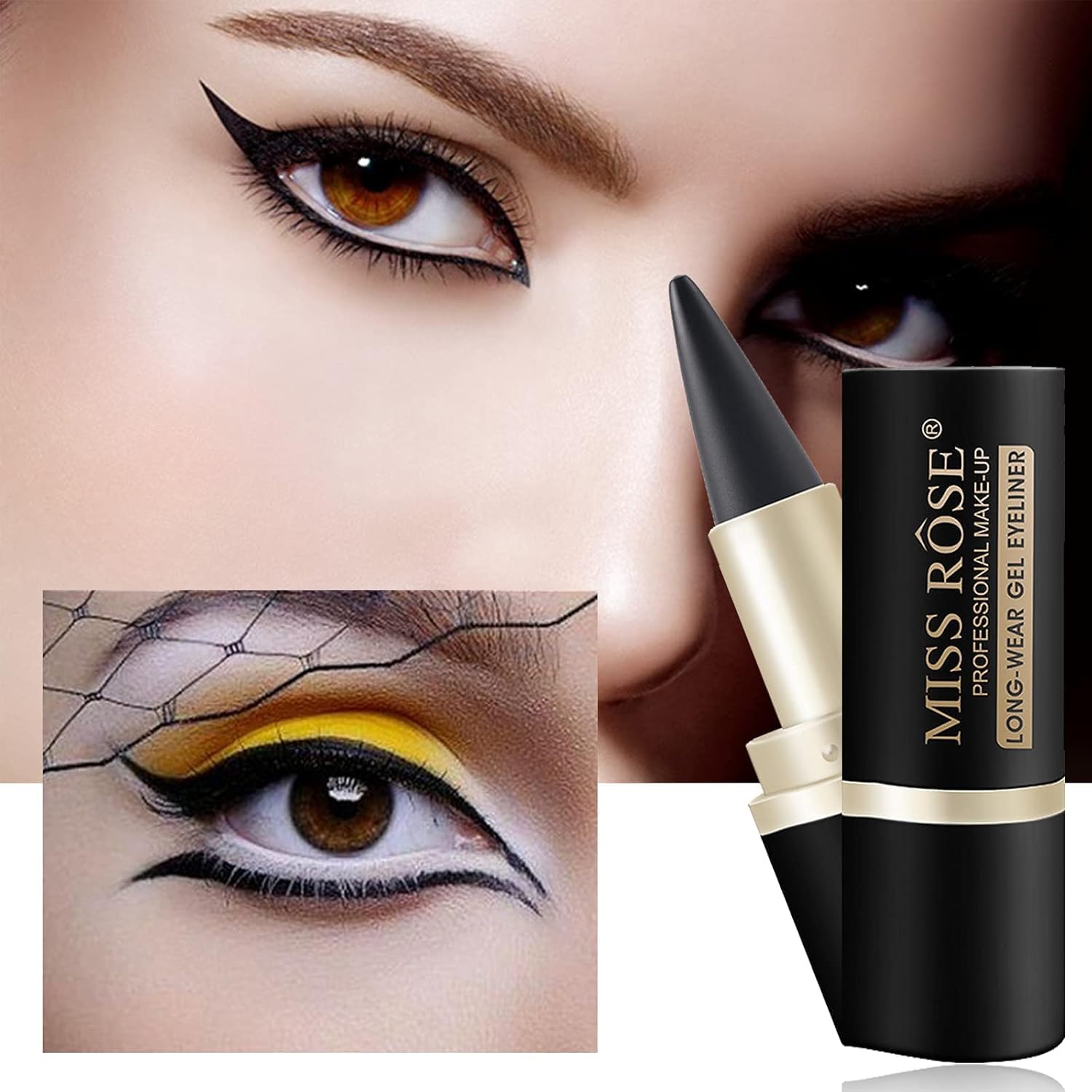 ZUPTIX Black Gel Cream Eyeliner, Pencil Eyeliner & Kajal, Tool Smudge Proof and Waterproof Matte Quick Dry Black Eye-liner Pencil Tattoo Pen Stick Makeup for Women - View 2 of 7