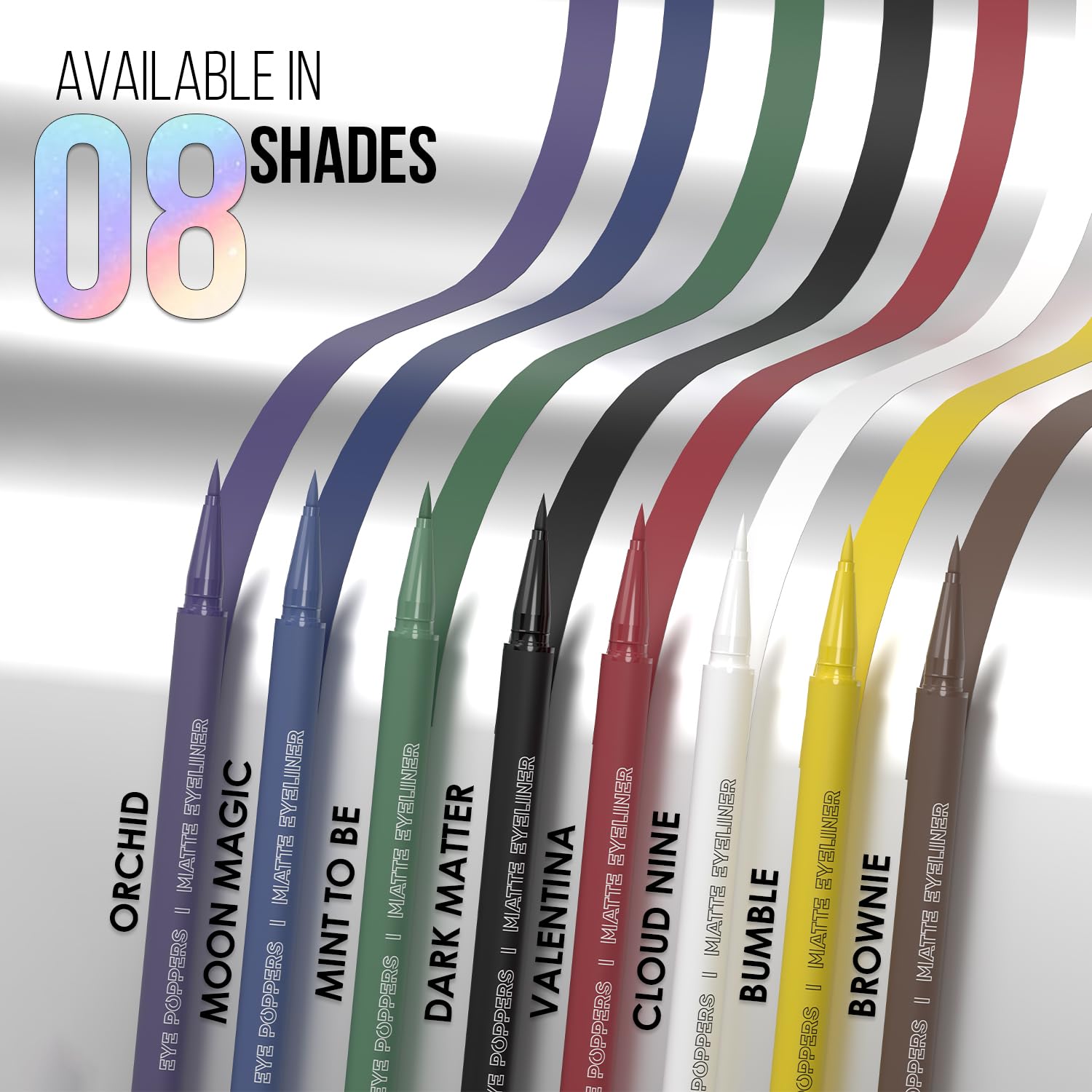 Glam21 Eye Poppers Matte Eyeliner |Smudge Proof and Waterproof Formula | Pen Style Design | Bold & vibrant Shades | High Pigment up to 12 hours | Cloud Nine-0.5gm - View 2 of 7
