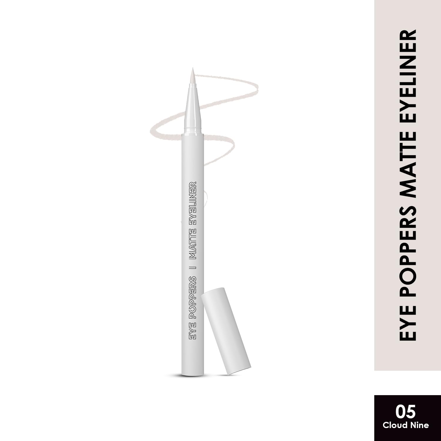 Glam21 Eye Poppers Matte Eyeliner |Smudge Proof and Waterproof Formula | Pen Style Design | Bold & vibrant Shades | High Pigment up to 12 hours | Cloud Nine-0.5gm - View 7 of 7