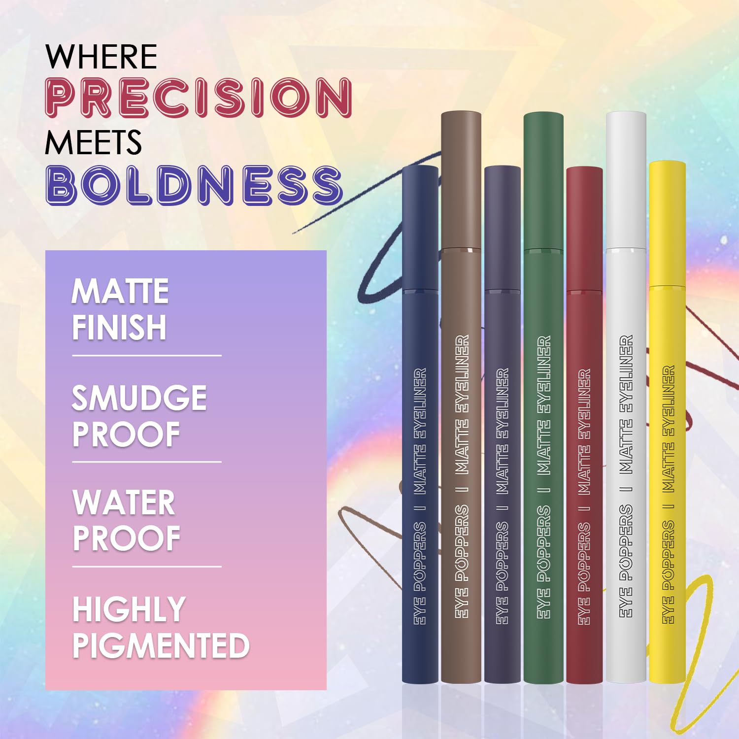 Glam21 Eye Poppers Matte Eyeliner |Smudge Proof and Waterproof Formula | Pen Style Design | Bold & vibrant Shades | High Pigment up to 12 hours | Mint to be-0.5gm - View 5 of 6