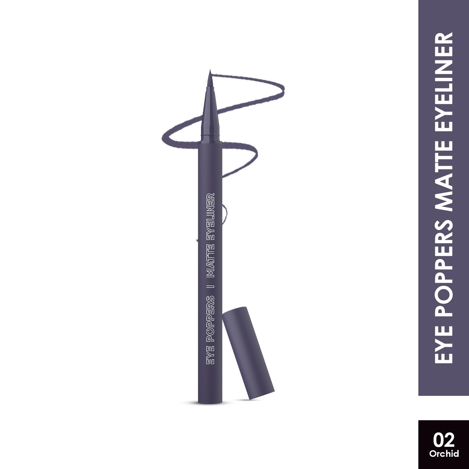 Glam21 Eye Poppers Matte Eyeliner |Smudge Proof and Waterproof Formula | Pen Style Design | Bold & vibrant Shades | High Pigment up to 12 hours | Orchid-0.5gm - View 7 of 7