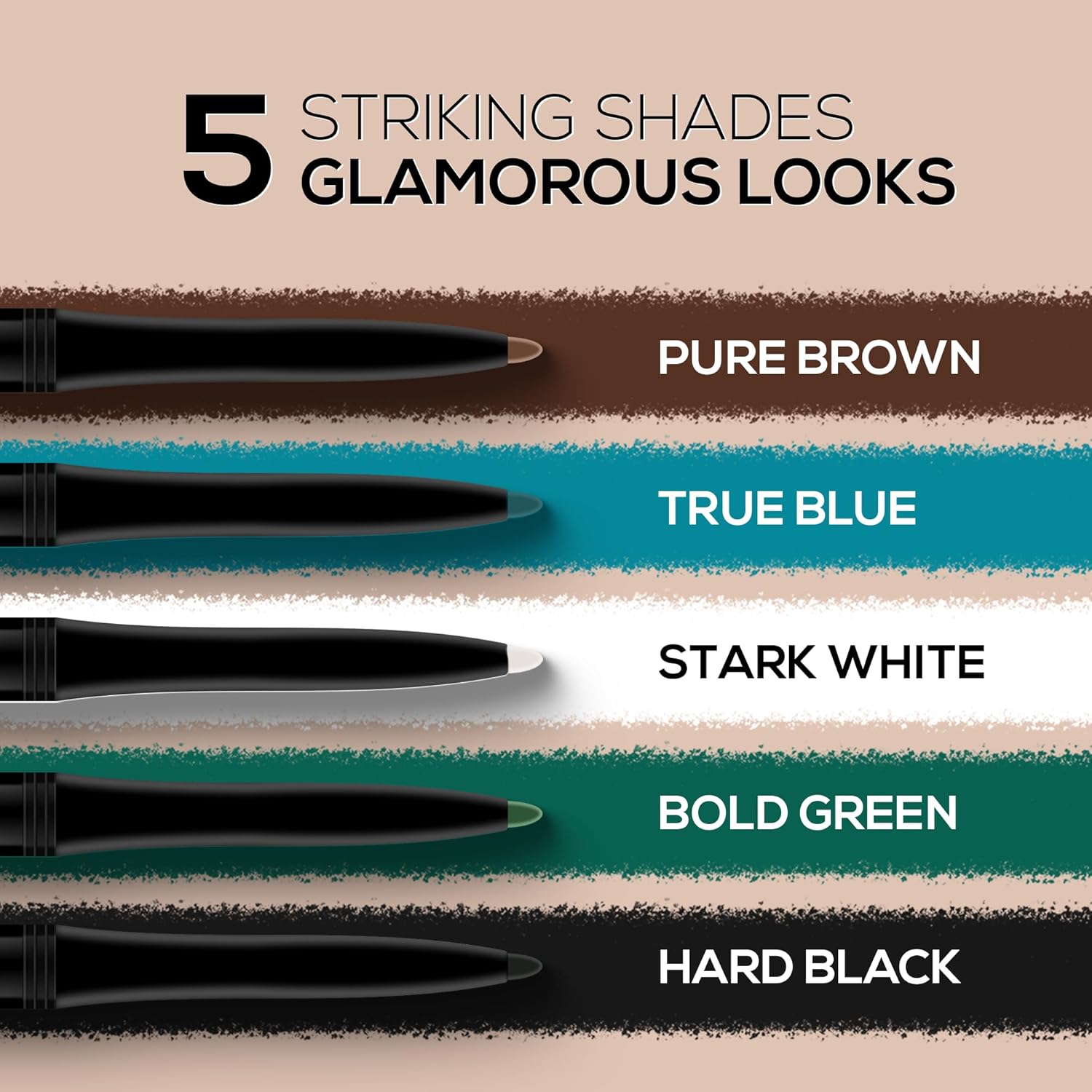 RENEE Pure Brown Kajal Pen with Sharpener |24 Hrs Stay Long Lasting Kohl Pencil |Matte Finish, Rich Color Payoff |Smudge & Water Proof with One Swipe Application Formula - 0.30gm - View 2 of 5