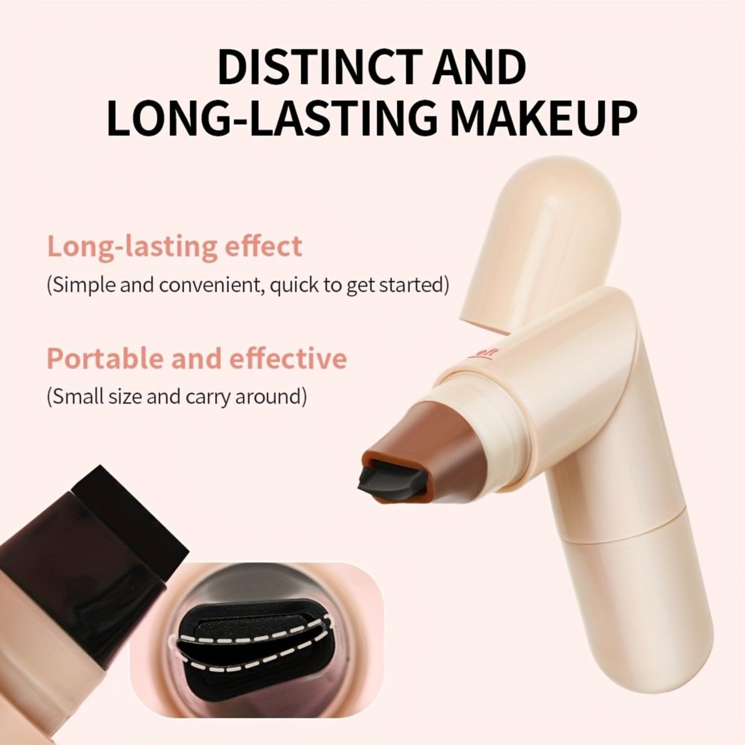 Dual Tip Eyeliner Stamp Pen - Waterproof, Quick-Dry, Long-Lasting & Smudge-Proof for Beginners, Natural l Look with Black Eye Liner, Easy to Use for Everyday & Special Occasions - View 2 of 7