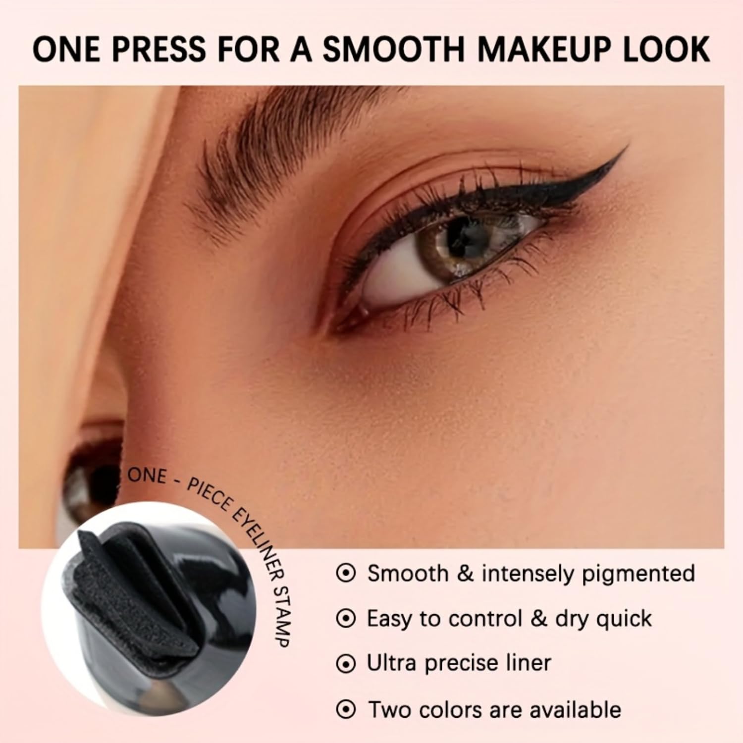 Dual Tip Eyeliner Stamp Pen - Waterproof, Quick-Dry, Long-Lasting & Smudge-Proof for Beginners, Natural l Look with Black Eye Liner, Easy to Use for Everyday & Special Occasions - View 4 of 7