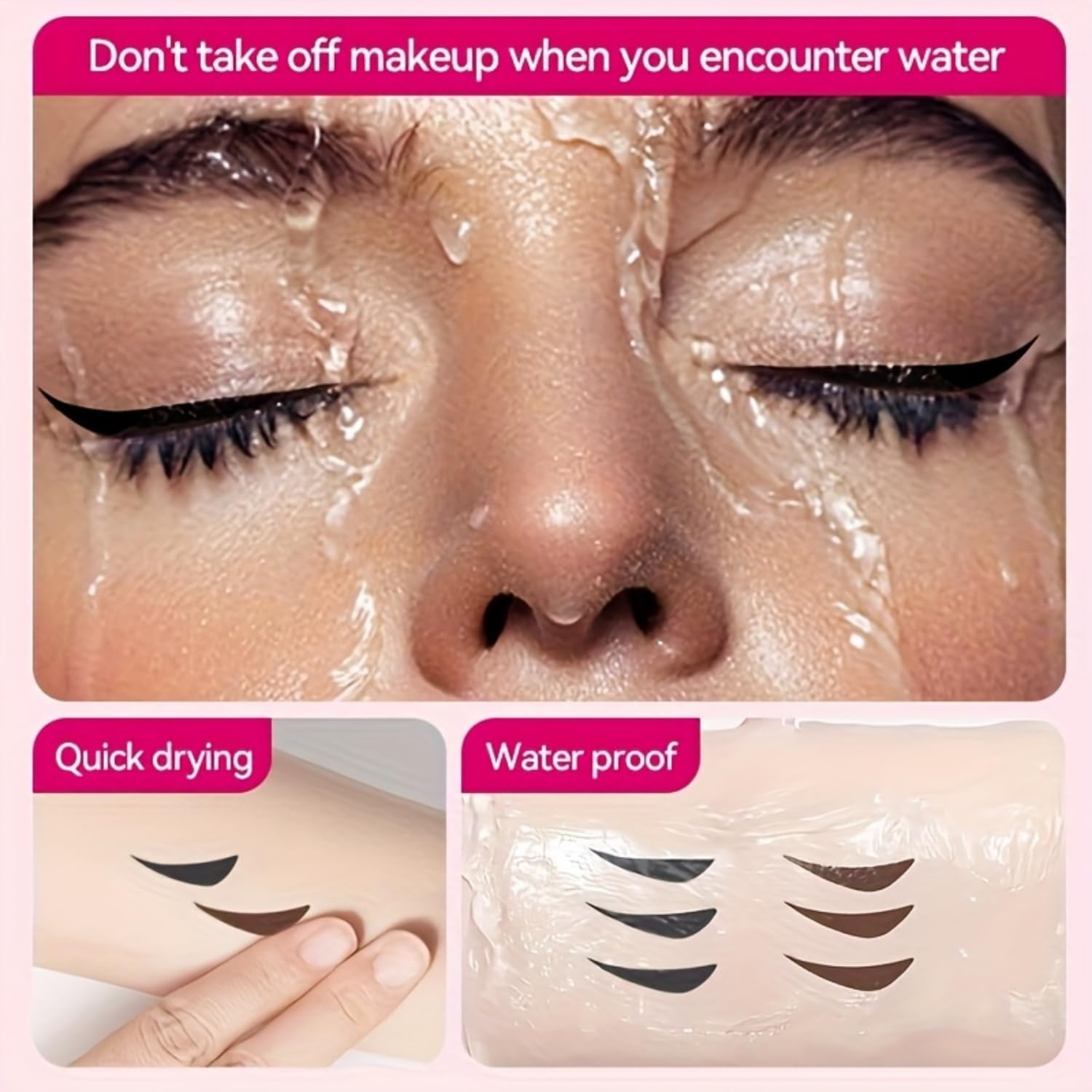 Dual Tip Eyeliner Stamp Pen - Waterproof, Quick-Dry, Long-Lasting & Smudge-Proof for Beginners, Natural l Look with Black Eye Liner, Easy to Use for Everyday & Special Occasions - View 5 of 7