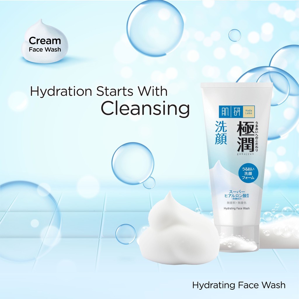 Hada Labo Hydrating Face Wash 100g Gentle Cleanser Hyaluronic Acid Moisturizing Face Cleanser Deep Hydration Soft Smooth Skin Daily Use All Skin Types - View 2 of 3