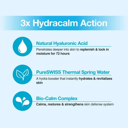 Clinelle Pureswiss Hydracalm Cream 40ml 24H Hydration Moisturizer Sensitive Skin Hyaluronic Acid Chamomile Soothing Face Cream Lightweight Non Greasy Daily Use - View 2 of 2