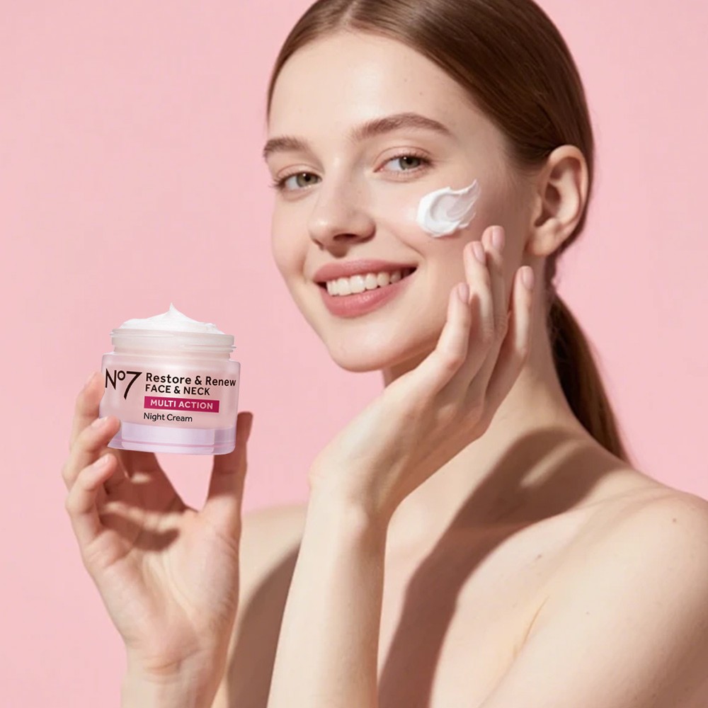 No7 Renewal Night Cream 50g - Anti-Aging Retinol & Collagen, Firming Hydrating Facial Moisturizer(FROM MALAYSIA) - View 3 of 4