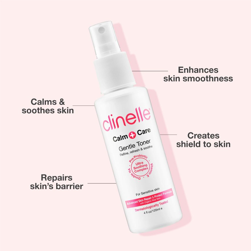 Clinelle Calm Care Gentle Toner 120ml Soothing Facial Toner for Sensitive Skin Hydrating Alcohol-Free Toner Calms Redness Irritation Repairs Moisture Barrier Daily Use Gentle Refreshing Skincare Toner Dermatologist Tested Care - View 2 of 3