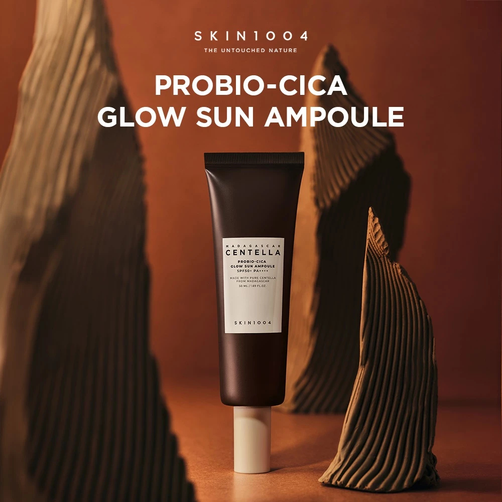 SKIN1004 Madagascar Centella Probio-Cica Bakuchiol Glow Sun Cream Ampoule 50ml Soothing Moisturizing Sunscreen Face Cream with Bakuchiol Cica Hydrating Brightening Lightweight Daily UV Protection Korean Skincare Sensitive Skin Care - View 2 of 3