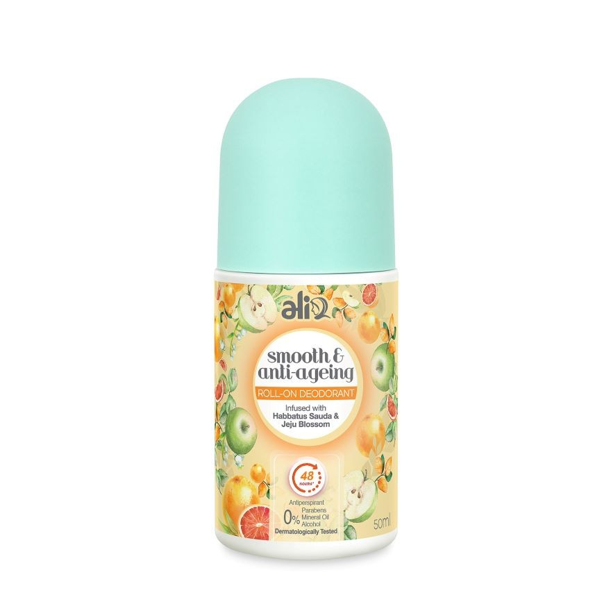 ALIA Smooth and Anti-Ageing Deodorant 50ml Underarm Care Roll On Deodorant Brightening Smoothing Skin Anti-Aging Formula Controls Odor Long Lasting Freshness Gentle Daily Use Non-Sticky Comfortable Skin Protection Care - View 2 of 3
