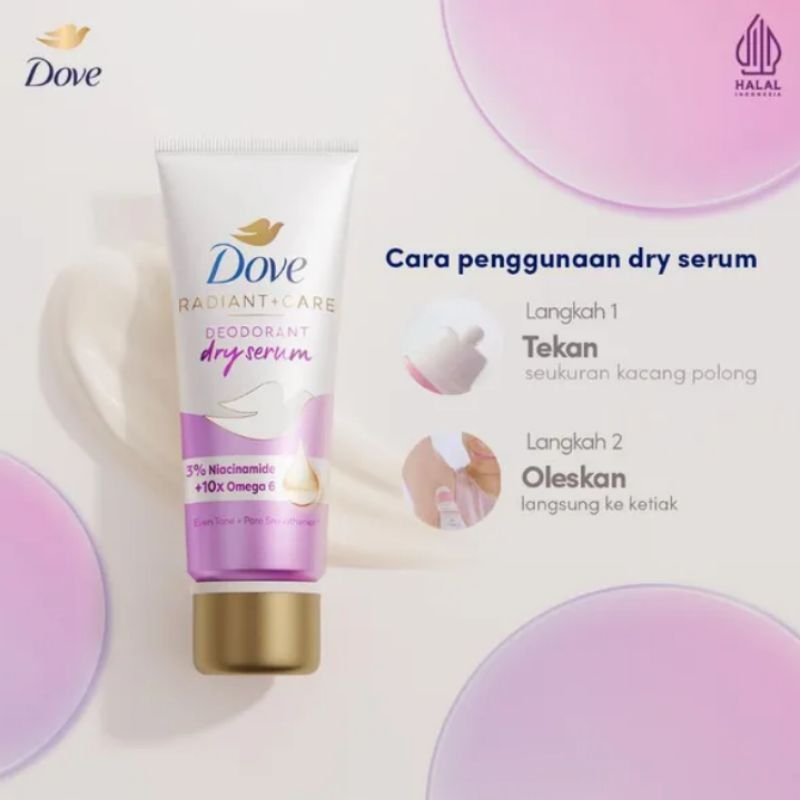 Dove Dry Serum Deodorant Regenerate Care Collagen Omega 6 50ml Women Underarm Care Brightening Smoothing Skin Long Lasting Odor Protection Moisturizing Non-Sticky Fresh Daily Use Gentle Formula - View 2 of 3