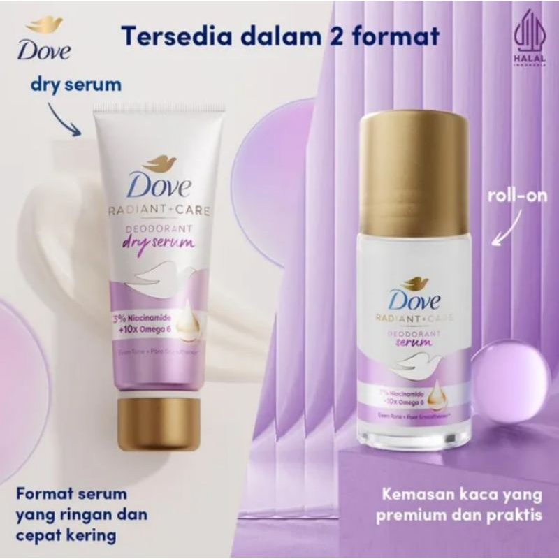 Dove Dry Serum Deodorant Regenerate Care Collagen Omega 6 50ml Women Underarm Care Brightening Smoothing Skin Long Lasting Odor Protection Moisturizing Non-Sticky Fresh Daily Use Gentle Formula - View 3 of 3