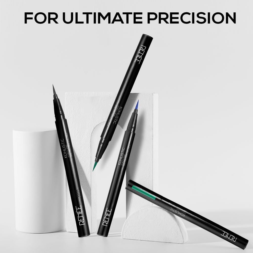RENEE Pointy End Sketch Pen Smudge Proof Eyeliner - Matte Finish, Light Weight, Water Resistant, Long Stay Highly Pigmented with One Stroke Application Formula - Black - View 3 of 7